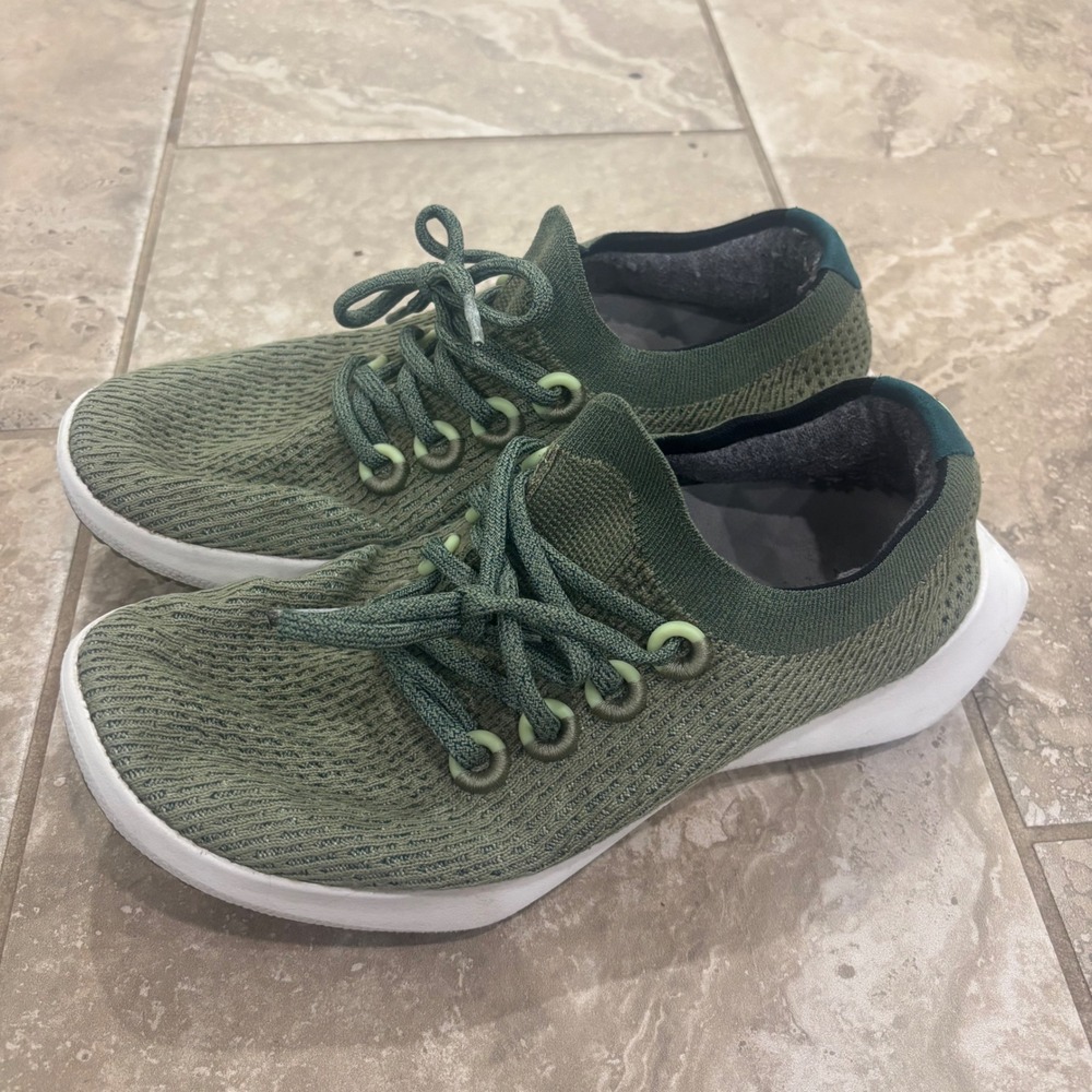 Allbirds Tree Dasher 2 Mens Green Running Shoes Eucalyptus‎ Sneakers Size 10.5